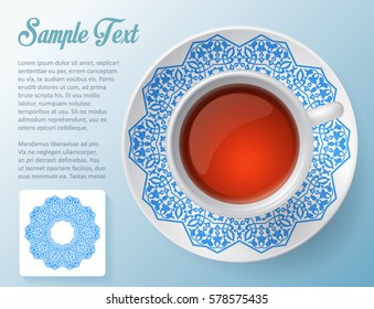 cup of coffee , decorative design