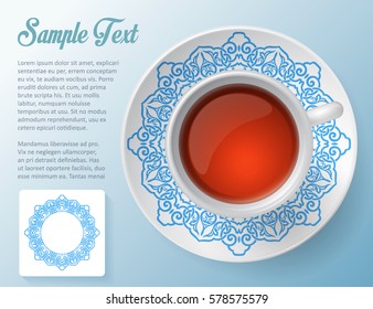 cup of coffee , decorative design