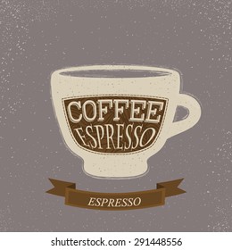 Cup of coffee design. Espresso coffee, vector illustration