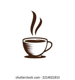 cup of coffee design on a white background. vector illustration