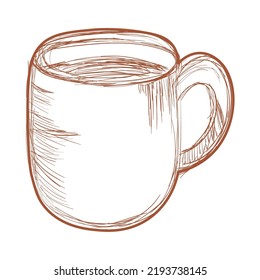 icono del doodle de taza de café aislado