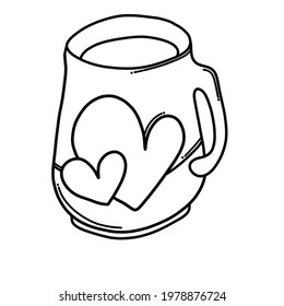 Cup of coffee Doodle vector icon. Drawing sketch illustration hand drawn cartoon line.