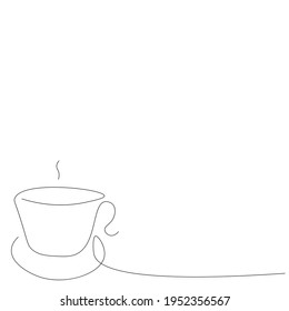 Cup of coffee drawing, vector illustration