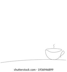 Cup of coffee drawing, vector illustrtion