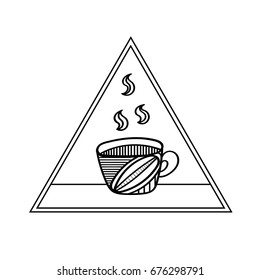 a cup coffee drink vector drawing