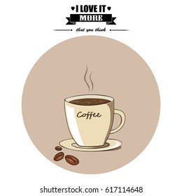 A cup of coffee. Espresso. Vector illustration.