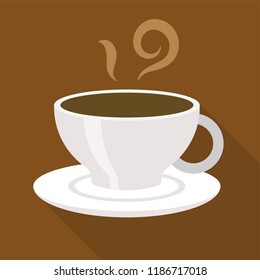 Cup of coffee expresso or americano vector, flat design