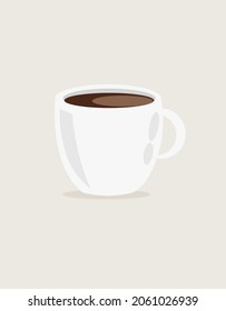 a cup of coffee with flat design