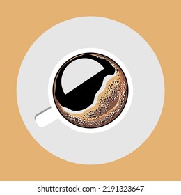 cup of coffee flat design illustration
