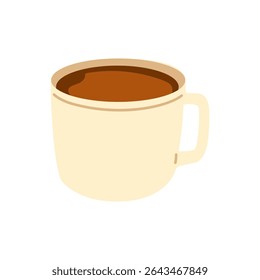 Taza de café plana ilustración de diseño aislado 