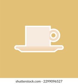 a cup of coffee flat design vector illustration