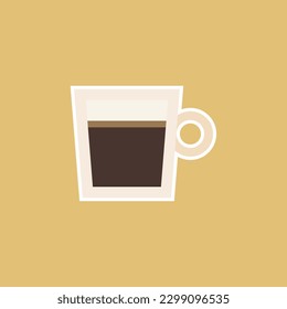 a cup of coffee flat design vector illustration