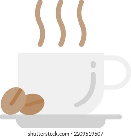 cup of coffee flat icon vector
