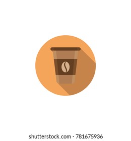 Cup of coffee flat icon vector design
