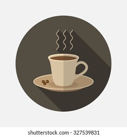 A cup of coffee. Flat illustration 