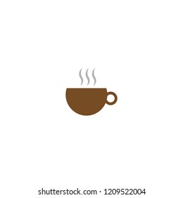 cup of coffee flat minimal logo icon