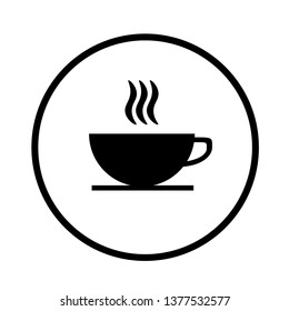 A cup of coffee flat style