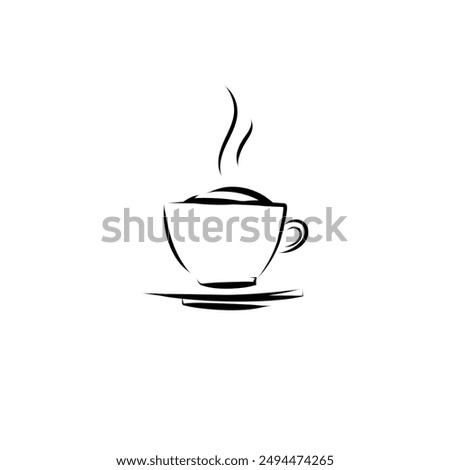 Cup of coffee flat vector design
