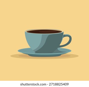xícara de café ilustração vetor plana