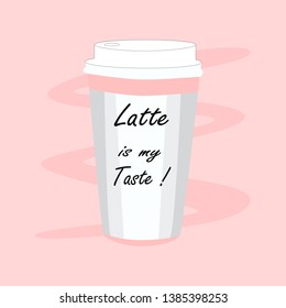 A cup of coffee. Food and drink vector illustration.