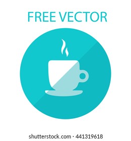 a cup of coffee free vector style flat