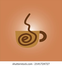 cup of coffee with gradient background