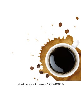 Cup Of Coffee, With Gradient Mesh, Vector Illustration