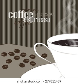 cup of coffee and grains