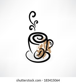 cup of coffee grunge icon