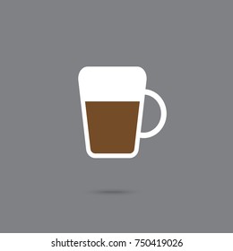 Cup of coffee, half icon