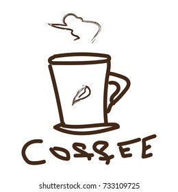 cup of coffee hand drawing