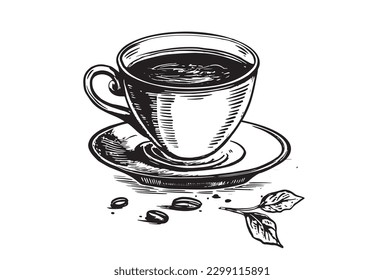 Kaffeebecher, handgezeichnet