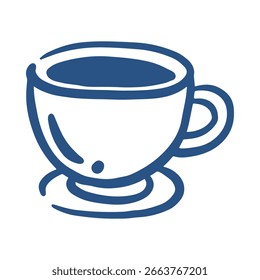 A cup of Coffee hand drawn illustration vector.