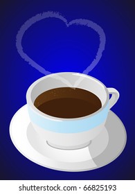 Cup of coffee with heart
