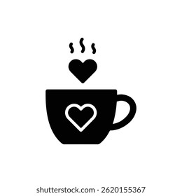 Cup of Coffee with Heart Representing Warm Gesture Towards Fathers