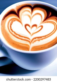 cup of coffee with heart shape