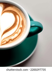 cup of coffee with heart shape