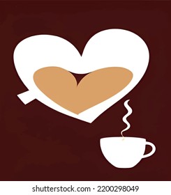 taza de café con forma de corazón