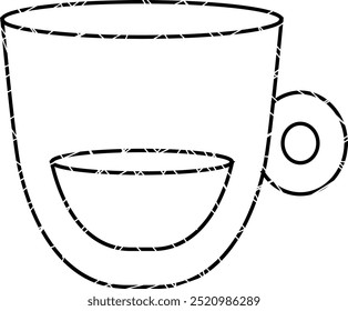 Una taza de café con una bebida caliente.