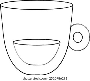 A cup of coffee with a hot drink.