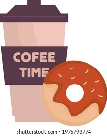 Cup of coffee Hot drink Vector 