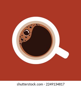 a cup of coffee with hot frothy coffee, Coffee Separator, vector ilustration. good for posters, cards, advertising, logos, labels and badges