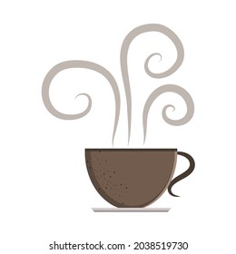 Tasse Kaffee heiß einzeln auf Ikone