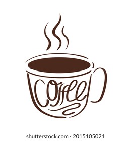 cup of coffee with hot steam