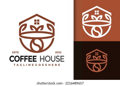 Cup Coffee House Logo Design, brand identity logos vector, modern logo, Logo Designs Vector Illustration Template