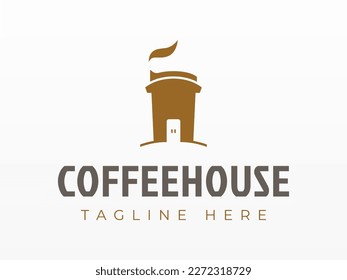 Cup Coffee House Logo Design Template