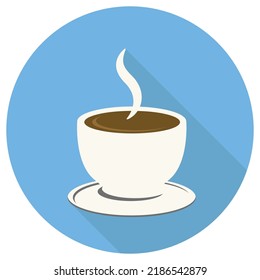 A cup of coffee icon for cafe, restaurant and website design. Vector illustration.