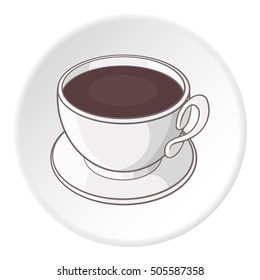 Cup of coffee icon. Cartoon illustration of cup of coffee vector icon for web