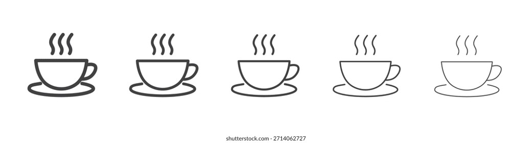 Taza de diseño de icono de café, logotipo, App, UI. Ilustración vectorial, EPS