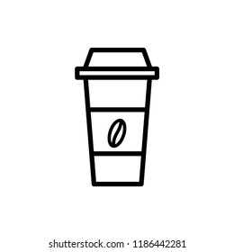 Cup of coffee icon ,disposable cup coffee icon